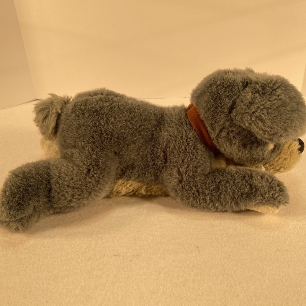 Disney‎ Store Tramp Plush 13" Lady and the Tramp Gray Dog Stuffed Animal Laying - Picture 9 of 12